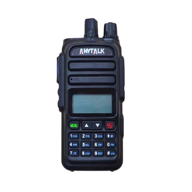 AnyTalk two way radios handheld model with keypad and display for AM FM Airband and marine communication