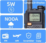 Quansheng UV-5R Plus radio UK featuring a large LCD display and 5W power for clear communication