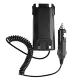 Baofeng UV-82 car charger with coiled cord for convenient charging on the go