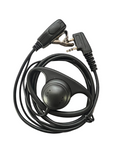 D-piece headset for two way radio with clip and microphone for clear communication