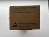 Flipper Zero 2025 mod UK packaging showing design details and origin information for electronic supplies