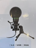Portable live mixer UK featuring a microphone on a tripod stand with USB connectivity