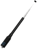 Rugby Radios UK Nagoya £9 UK NA-773 Nagoya 3db Gain Telescopic Antenna with SMA connector OverViewNagoya NA-773 SMA-Female Dual Band Extendable Handheld AntennaFolding height is 110mm, can extend up to 395mmFrequency: 144 / 430 MHzGain: 2.15 dBiWidely used on handheld Radios with SMA male interfaceSpecifications:Frequency: 144/430MHzGain: 2.15dbMax power: 10WattsV.S.W.R: Less 1.5Impedance: 50 OHMConnector: SMA-FemaleLength: Normal 110mm / extended 395mmCompatible Model:For HYT: TC-268, TC-268S, TC-270, TC-2