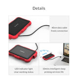 ORICO waterproof hard drive enclosure with 40cm data cable and LED indicator for clear working status