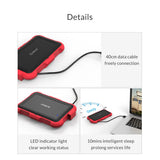 ORICO waterproof hard drive enclosure with 40cm data cable and LED indicator for clear working status