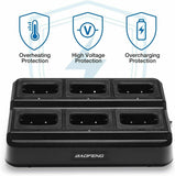 Six-Way Charger for Baofeng T99 Plus series - 6 Batteries /Radios - BL1x6