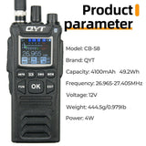 QYT CB-58 Walkie Talkie 27MHz AM/FM CB Ham Radio Transceiver Handheld 4W 4100mAh