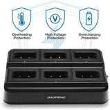 Six-Way Charger for Baofeng 888S T99Plus H777 - 6 Batteries /Radios same time