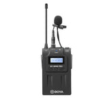 Rugby Radios UK BOYA £92.5 UK SELLER - NEW BOYA BY-WM8 PRO-K1 UHF Wireless Mic - 1 x Transmit, Dual Receive BY-WM8 Pro-K1 :Product Highlights: • Dual-Channel Wireless Receiver • Consists of One Transmitter and One Receiver • UHF transmission with 48UHF channels • Ideal for ENG/EFP, DSLR Video • Broadcast-Quality Sound • Operation range can reach up to 100m • Adjustable MONO and Stereo mode • Powered by one 2 x AA batteries for both transmitter and receiver Product Description UHF Dual-Channel Wireless Micro
