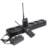 Zastone 6 way UV-5R rapid charger with multiple charging slots and two handheld radios connected