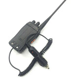 Unbranded BaoFeng BF-888S battery eliminator with coiled power cord and car charger plug for radio communication