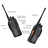 Baofeng BF-888s x 2 two way radio set with antenna channel switch and flashlight