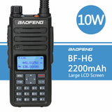Baofeng BF-H6 VHF UHF radio with 2200mAh battery and large LCD screen for clear communication