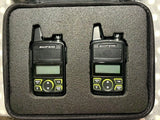 Baofeng BF-T1 carrying case UK with two radios securely fitted in custom foam padding