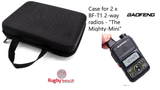 Baofeng BF-T1 carrying case UK designed for secure storage of two BF-T1 two-way radios