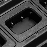 Close-up image of six-way charger for Baofeng T99 Plus with multiple charging slots