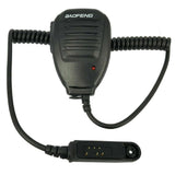 Baofeng speaker mic for UV-9R with coiled cable and push-to-talk button for clear communication