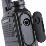 Baofeng UV-3R headset replacement accessory showing headset port on black radio communication device