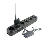6 way rapid charger for Baofeng UV-82 with a walkie-talkie and power adapter