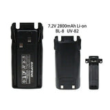Baofeng UV-82 battery replacement 7.2V 2800mAh Li-ion battery pack and connector parts