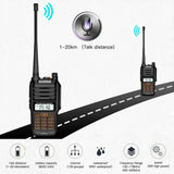 Baofeng UV-9R Plus waterproof radio with 20km talk distance and 8000mAh battery capacity