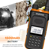 Baofeng UV10 two-way radio UK with 1500mAh battery for outdoor communication and USB charging