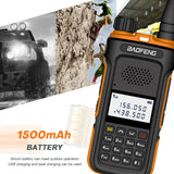 Baofeng UV10 two-way radio UK with 1500mAh battery for outdoor communication and USB charging