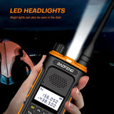 Baofeng UV10 two-way radio UK with LED headlights and clear display for outdoor communication