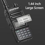 Baofeng UV15R handheld radio with a 1.44 inch large screen and durable design for clear communication