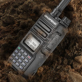 Baofeng UV15R handheld radio with rugged design suitable for outdoor communication in challenging environments