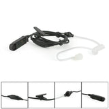 Baofeng UV9R air tube headset with clear acoustic tube, in-line microphone, and clip for radio communication