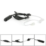 Baofeng UV9R air tube headset with clear acoustic tube, in-line microphone, and clip for radio communication