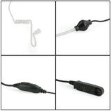 Baofeng UV9R air tube headset with clear acoustic tube, inline push-to-talk button, and connector plug for radios