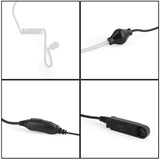 Baofeng UV9R air tube headset with clear acoustic tube, inline push-to-talk button, and connector plug for radios