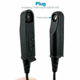 Black Baofeng UV9r earpiece headset plug with fixing screw for radio communication devices