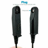 Black Baofeng UV9r earpiece headset plug with fixing screw for radio communication devices