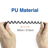 Baofeng water resistant speaker mic coiled cable showcasing flexibility and durability in hands