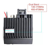 Baojie BJ-218 mobile radio UK featuring dual band frequencies 136-174MHz and 400-470MHz.