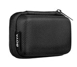 BOYA branded hard black carrying case for BOYA BY-DM1 Lightning mic with zipper closure