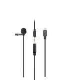 BOYA BY-M2 lavalier microphone for iPhone with sleek design and integrated Lightning connector