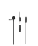 BOYA BY-M2 lavalier microphone for iPhone with sleek design and integrated Lightning connector