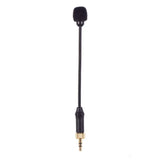 BOYA BY-UM2 mini microphone with a compact design and foam windscreen for clear audio recording.