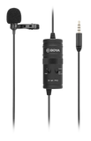 BOYA BY-M1 Pro lavalier microphone with clip and 3.5mm audio jack for cameras and audio recording