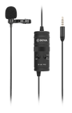 BOYA BY-M1 Pro lavalier microphone with clip and 3.5mm audio jack for cameras and audio recording