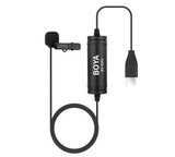 BOYA BY-DM2 USB Type-C lavalier microphone for Android with clip and long cable for clear audio