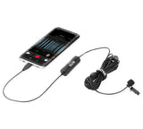 BOYA USB Type-C lavalier microphone for Android connected to a smartphone for clear audio recording