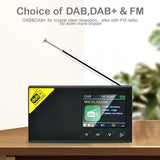 Unbranded DAB digital radio portable with clear display and telescopic antenna for versatile listening