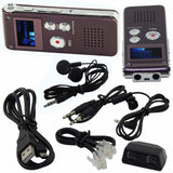 Unbranded digital voice recorder 8GB UK with accessories including USB cable and microphone