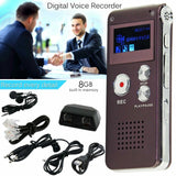Digital voice recorder 8GB UK with accessories for clear audio recording in meetings and interviews