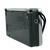 Indin portable pocket radio UK with sleek design, earphone jack and convenient carrying strap.